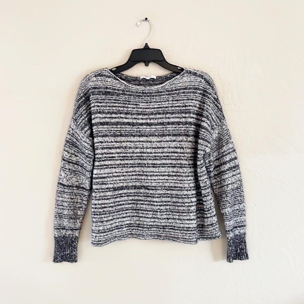 🌿Final Sale Madewell Heathered Knit Black and White Sweater‎